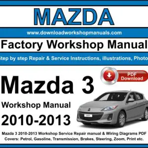 Mazda 3 service repair manual PDF download