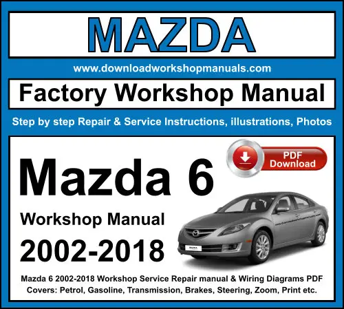 Mazda 6 service repair manual PDF download