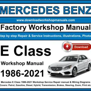 Mercedes E Class service repair manual PDF download