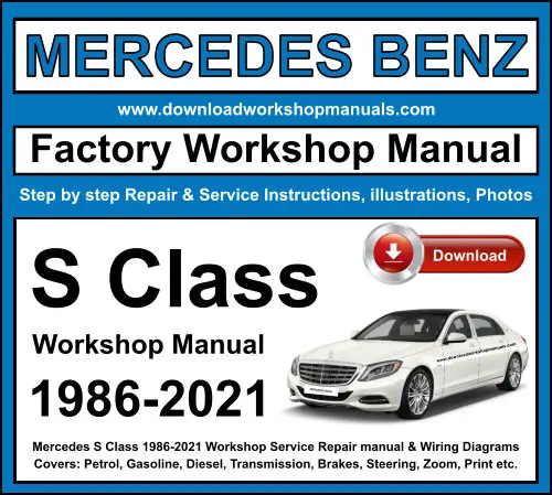 Mercedes S Class service repair manual PDF download