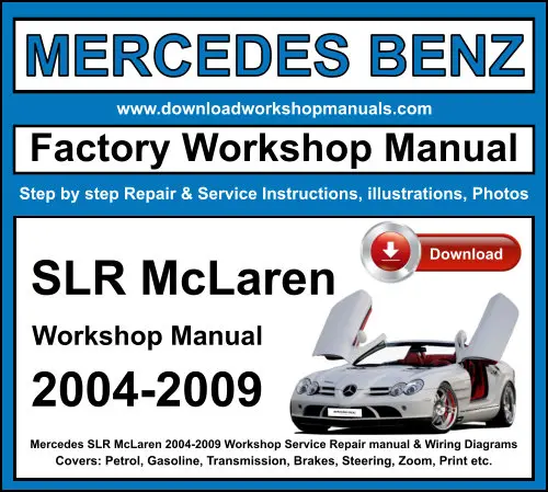 Mercedes SLR McLaren service repair manual PDF download