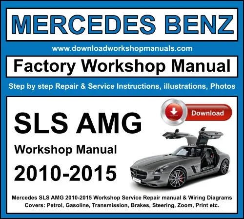 Mercedes SLS AMG service repair manual PDF download