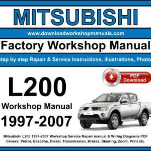 Mitsubishi L200 1997-2007 service repair manual PDF download