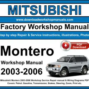Mitsubishi Montero 2003-2006 service repair manual PDF download