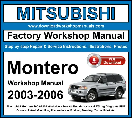 Mitsubishi Montero 2003-2006 service repair manual PDF download