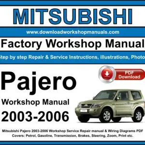 Mitsubishi Pajero 2003-2006 service repair manual PDF download