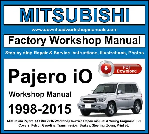 Mitsubishi Pajero iO 1998-2015 service repair manual PDF download