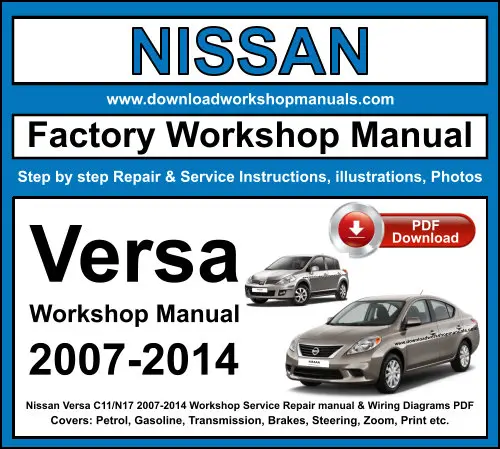NISSAN Versa 2007-2014 service repair manual PDF download