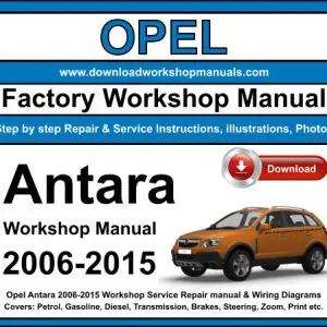 Opel Antara 2006-2015 service repair manual PDF download