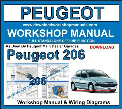Peugeot 206 1998-2013 service repair manual PDF download