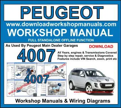 Peugeot 4007 2007-2012 service repair manual PDF download