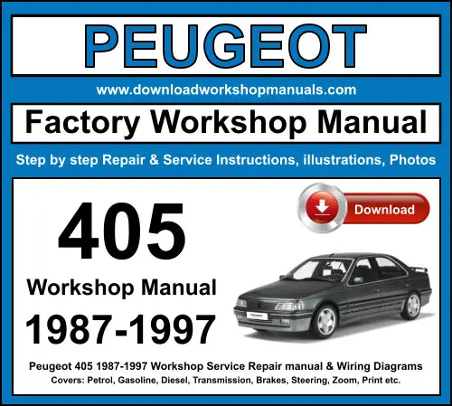 Peugeot 405 1987-1997 service repair manual PDF download