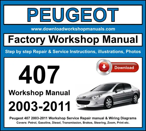 Peugeot 407 2003-2011 service repair manual PDF download