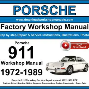 Porsche 911 1972-1989 service repair manual PDF download