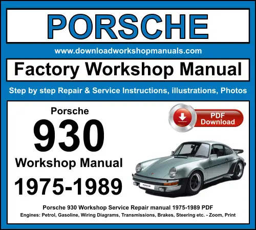 Porsche 930 1975-1989 service repair manual PDF download