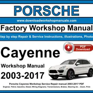 Porsche Cayenne 2003-2017 service repair manual PDF download