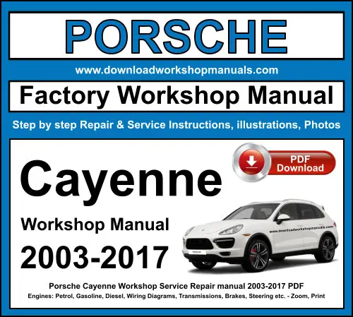 Porsche Cayenne 2003-2017 service repair manual PDF download