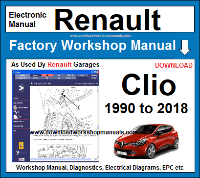 Renault Clio 1990-2018 service repair manual PDF download