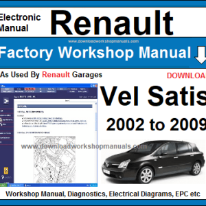 Renault Vel Satis 2002-2009 service repair manual PDF download