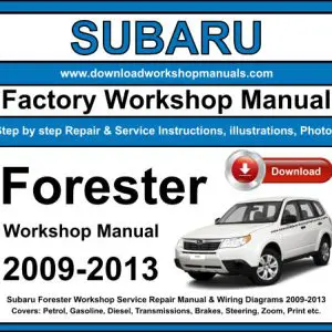 Subaru Forester 2009-2013 service repair manual PDF download