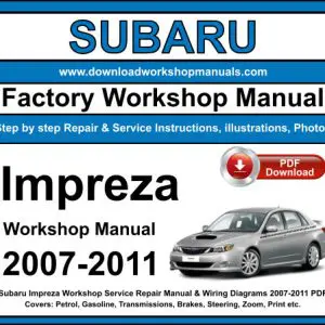 Subaru Impreza 2007-2011 service repair manual PDF download