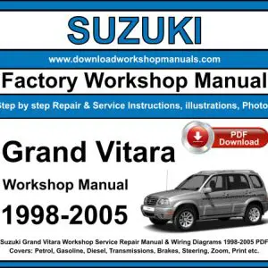 Suzuki Grand Vitara 1998-2005 service repair manual PDF download