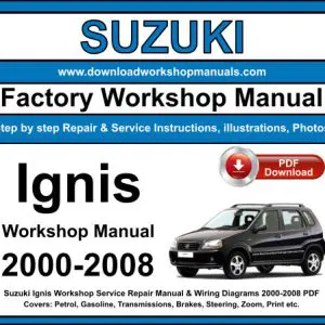 Suzuki Ignis 2000-2008 service repair manual PDF download