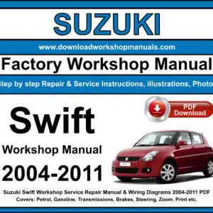 Suzuki Swift 2004-2011 service repair manual PDF download