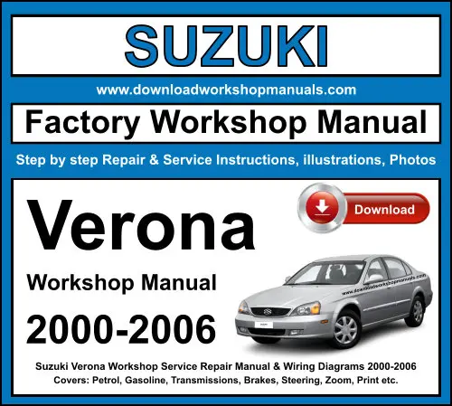 Suzuki Verona 2000-2006 service repair manual PDF download