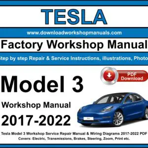 Tesla Model 3 2017-2022 service repair manual PDF download