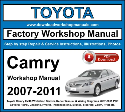 Toyota Camry 2007-2011 service repair manual PDF download