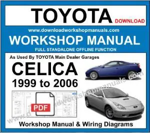 Toyota Celica 1999-2006 service repair manual PDF download