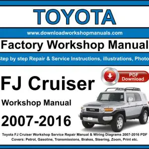 Toyota FJ Cruiser 2007-2016 service repair manual PDF download
