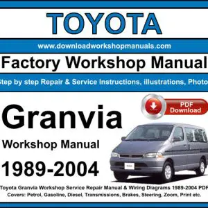 Toyota Granvia 1989-2004 service repair manual PDF download