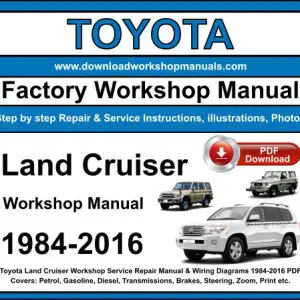 Toyota Land Cruiser 1984-2016 service repair manual PDF download