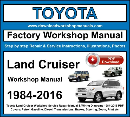 Toyota Land Cruiser 1984-2016 service repair manual PDF download