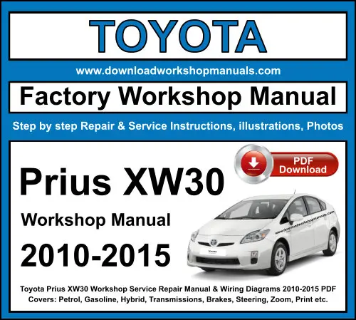 Toyota Prius 2010-2015 service repair manual PDF download