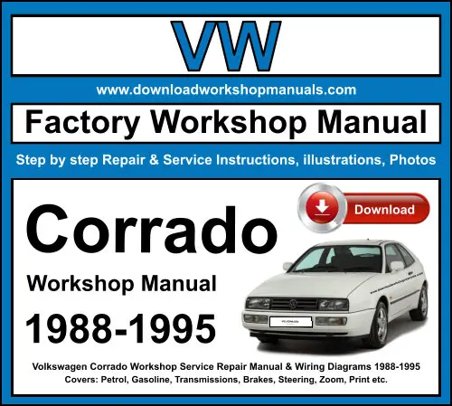 VW Corrado 1988-1995 service repair manual PDF download