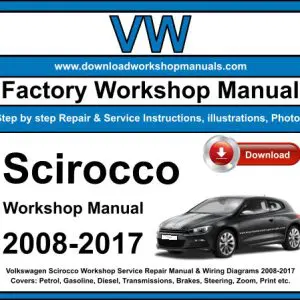 VW Scirocco 2008-2017 service repair manual PDF download