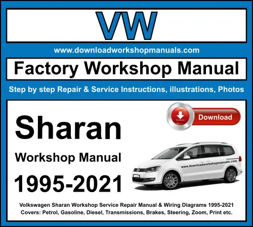 VW Sharan 1995-2021 service repair manual PDF download