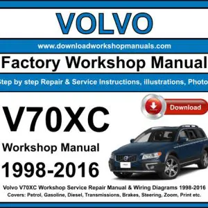 Volvo V70XC 1998-2016 service repair manual PDF download