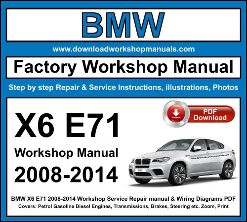 BMW X6 2008-2014 service repair manual PDF download