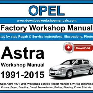 Opel Astra 1991-2015 service repair manual PDF download