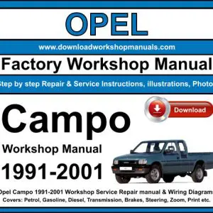 Opel Campo 1991-2001 service repair manual PDF download
