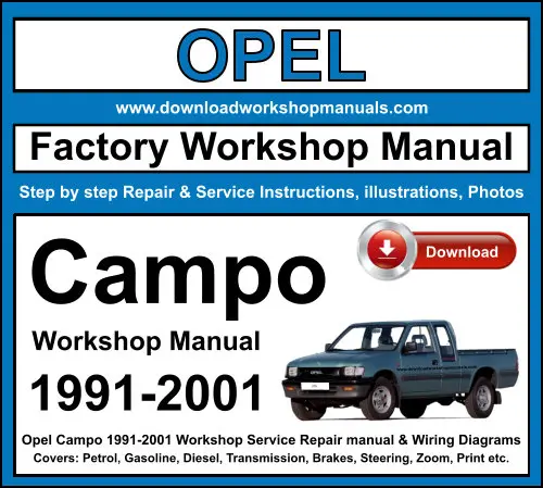 Opel Campo 1991-2001 service repair manual PDF download