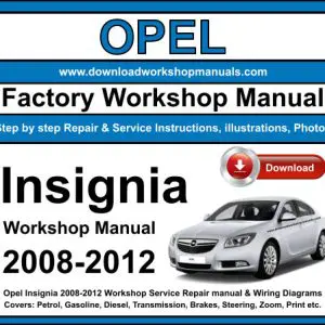 Opel Insignia 2008-2012 service repair manual PDF download
