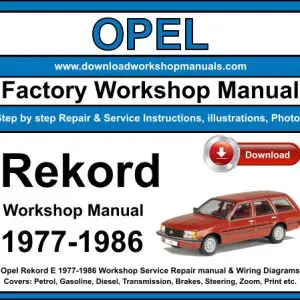 Opel Rekord 1977-1986 service repair manual PDF download