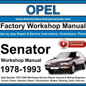 Opel Senator 1978-1993 service repair manual PDF download