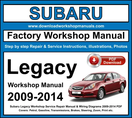 Subaru Legacy 2009-2014 service repair manual PDF download