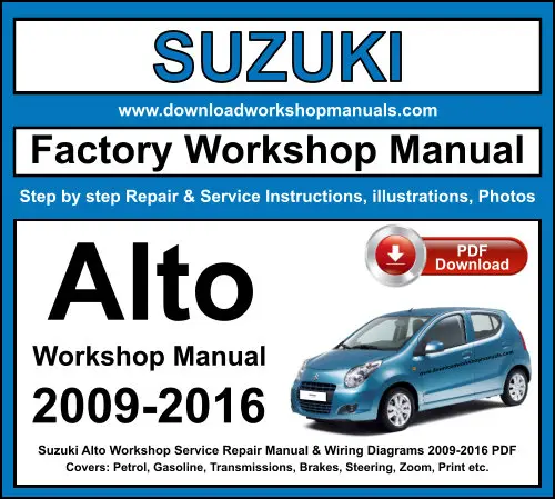 Suzuki Alto 2009-2016 service repair manual PDF download